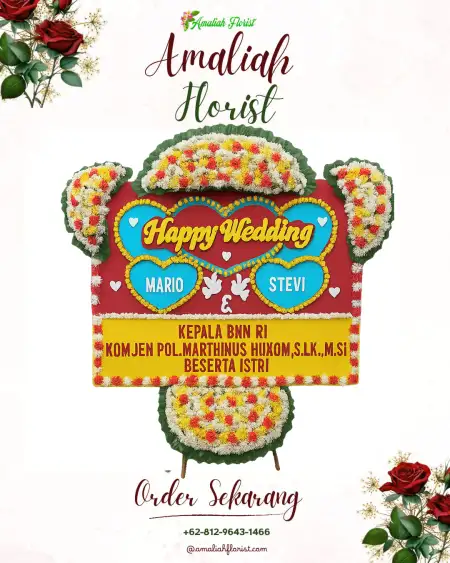 Papan Bunga Pernikahan Kuwon